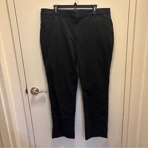 Lee Jean Women 18 Medium Relaxed Fit Straight Leg Mid-Rise Effortless Wash Black